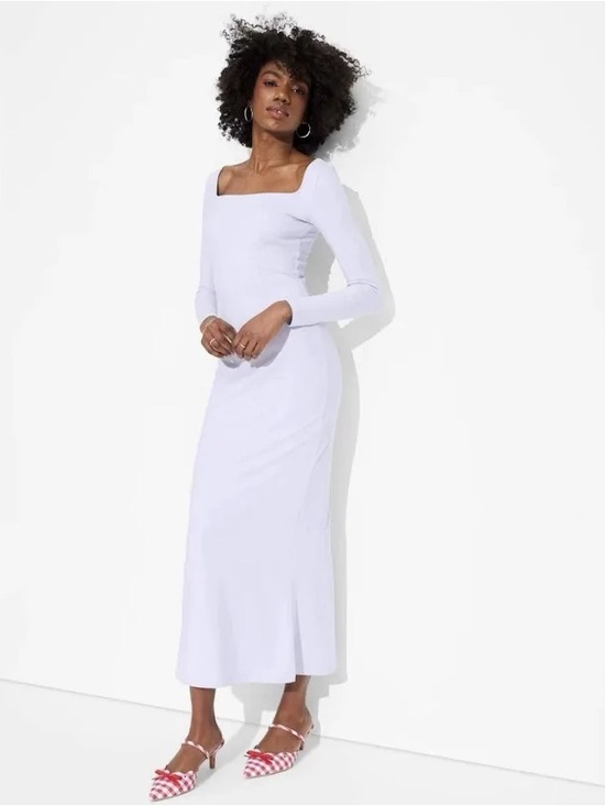 wild fable Dresses & Skirts - wild fable Blue Large Long Sleeve Square Neck BodyCon Butter Bliss Maxi Dress